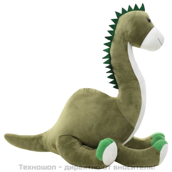Плюшена играчка бронтозавър, зелен