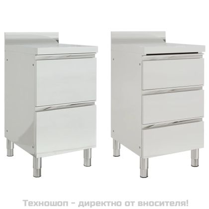 Търговски кухненски шкафове, 2 бр, неръждаема стомана