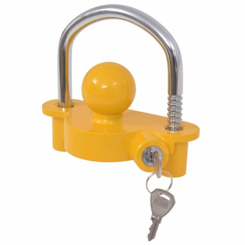 Заключващ механизъм за ремарке 2 ключа стомана и алуминий жълт