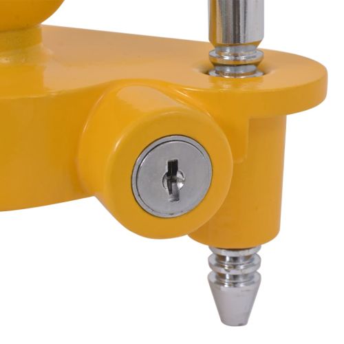 Заключващ механизъм за ремарке 2 ключа стомана и алуминий жълт