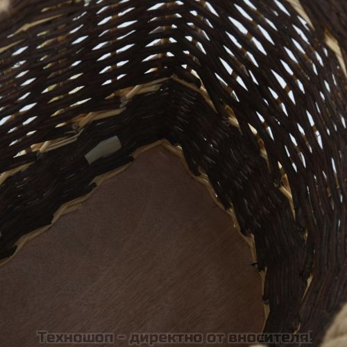 Раница за дърва за огрев с презрамки, 44,5x37x50 см, върба