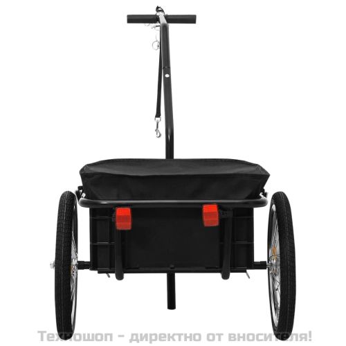 Ремарке/вагон за колело, 155x60x83 см, стомана, черно