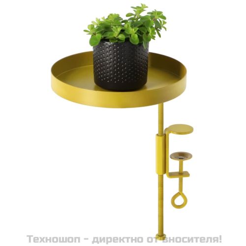 Esschert Design Подложка за растения със скоба кръгла златиста M