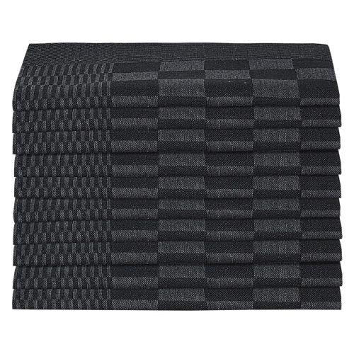 Кухненски кърпи 20 бр черно и сиво 50x70 см памук