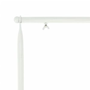 Esschert Design Декоративен прът за маса със скоба, бял