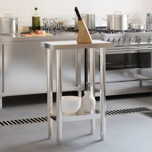 Кухненска работна маса, 55x30x85 см, неръждаема стомана