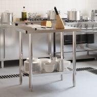Кухненска работна маса с гръб 82,5x55x93 см неръждаема стомана