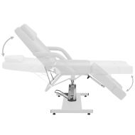 Козметичен стол, изкуствена кожа, бял, 180x62x78 см