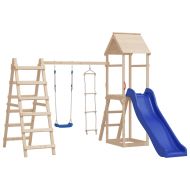 Детска люлка с въжена стълба, синя, 37x15 см, PE