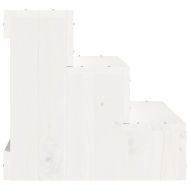 Стълба за домашни любимци бяло 40x37,5x35 см бор масив