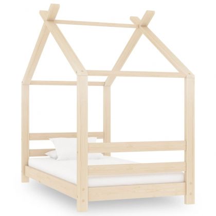 Рамка за детско легло, борово дърво масив, 70x140 см