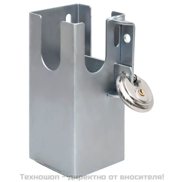 Ключалка за теглич, сребриста, 11x11x23,5 см, стомана