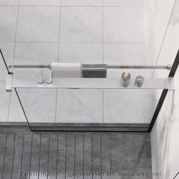 Рафт за душ за стена за душ кабина хром 80 см алуминий