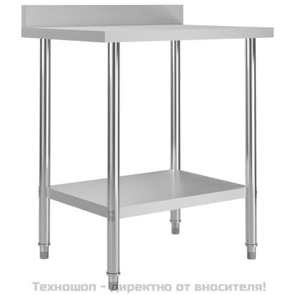 Кухненска работна маса с панел 80x60x93 см неръждаема стомана