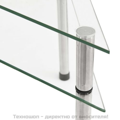 Кухненски рафт, прозрачен, 49,5x35x19 см, закалено стъкло