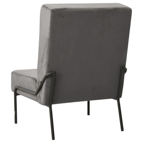 Стол за релаксация, 65x79x87 см, тъмносив, кадифе