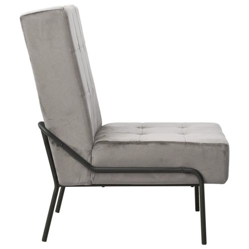 Стол за релаксация, 65x79x87 см, светлосив, кадифе
