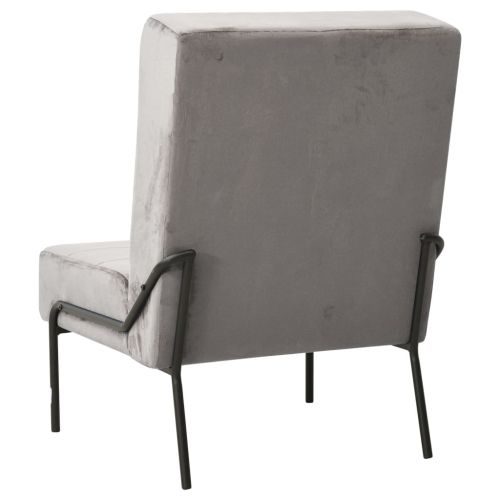 Стол за релаксация, 65x79x87 см, светлосив, кадифе