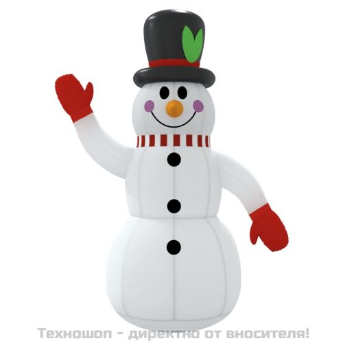 Надуваем снежен човек с LED 120 см