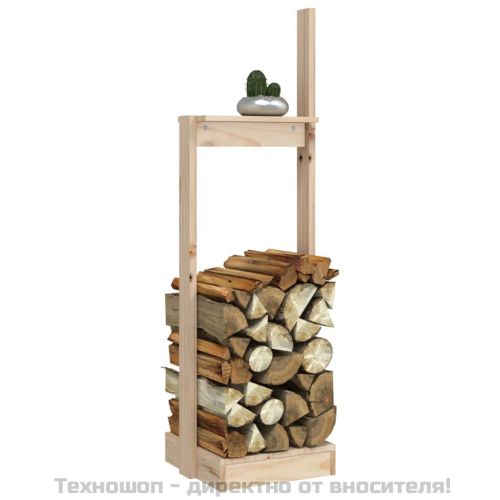 Поставка за дърва за огрев 33,5x30x110 см бор масив