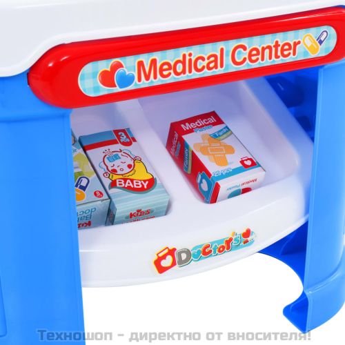 Детски лекарски комплект за игра от 15 части, 38x30x67,5 см