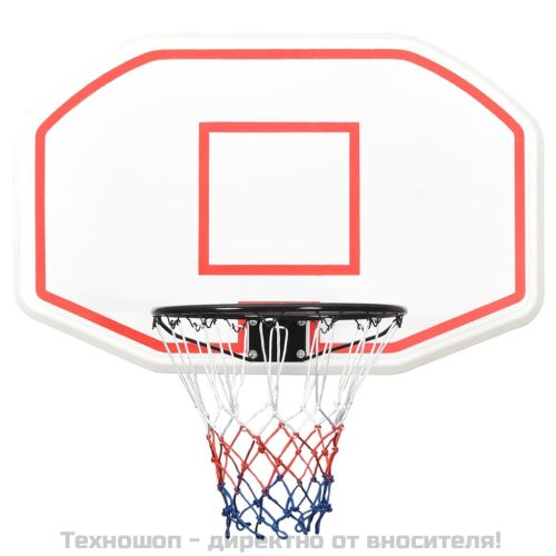 Баскетболно табло, бяло, 109x71x3 см, полиетилен