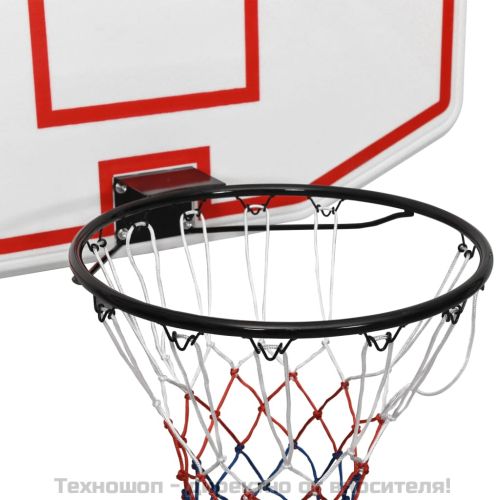 Баскетболно табло, бяло, 109x71x3 см, полиетилен