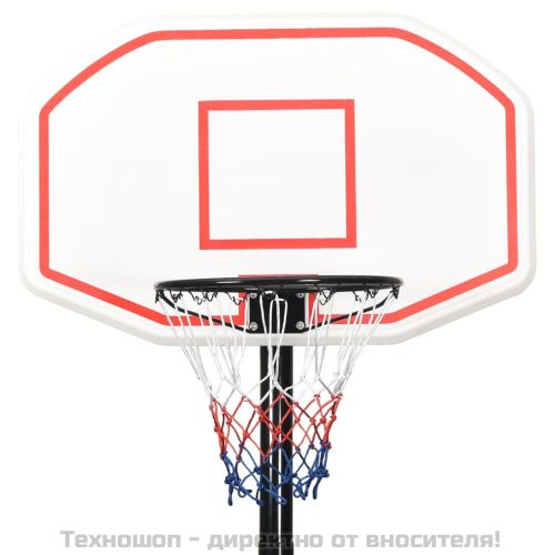 Баскетболна стойка, бяла, 258-363 см, полиетилен