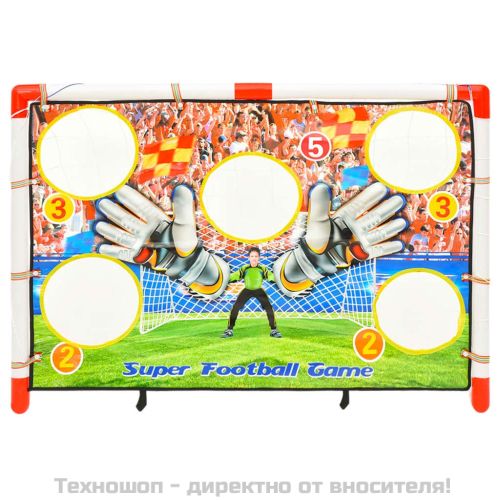Комплект детска футболна врата, стена за голове, 120x51x77,5 см