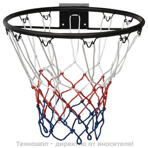 Баскетболен ринг, черен, 45 см, стомана