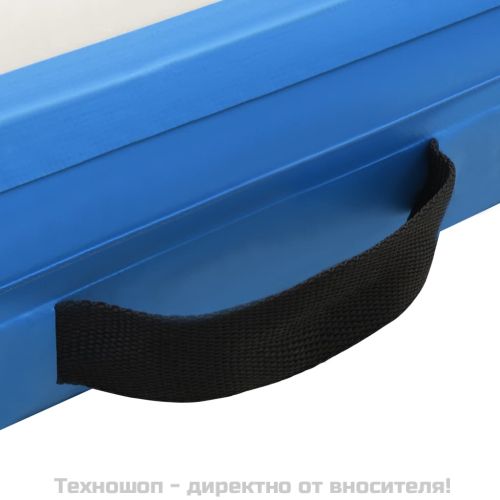 Надуваема плаваща платформа, синьо и бяло, 300x150x15 см