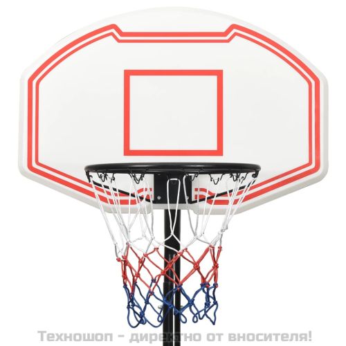 Баскетболна стойка, бяла, 282-352 см, полиетилен