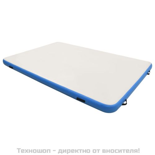 Надуваема плаваща платформа, синьо и бяло, 200x150x15 см