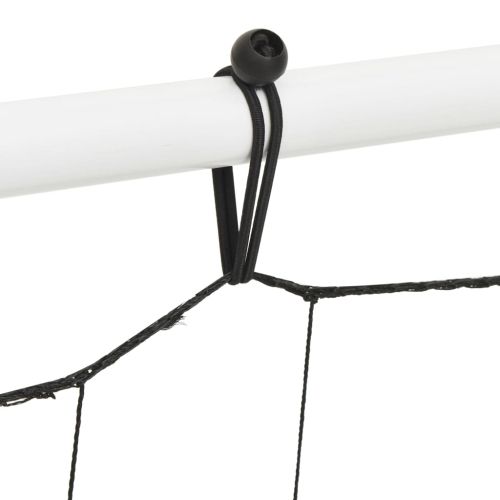 Рикошетна мрежа, бяло и черно, 184x61x123 см, стомана и PE