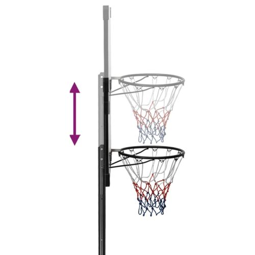 Баскетболна стойка, прозрачна, 280-350 см, поликарбонат