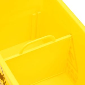 Кофа за моп с изцеждаща машина колелца жълта 20 л полипропилен