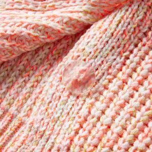 Детска жилетка, плетена, смесено розово, 92