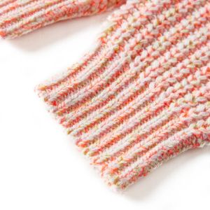 Детска жилетка, плетена, смесено розово, 92