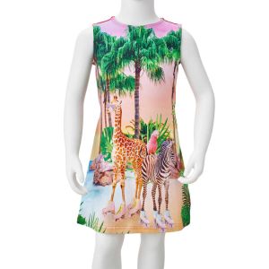 Детска рокля, корал, 92