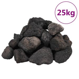 Вулканични камъни 25 кг черни 5-8 см