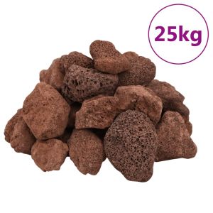 Вулканични камъни 25 кг червени 5-8 см