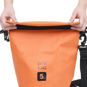 Суха торба, оранжева, 5 л, PVC