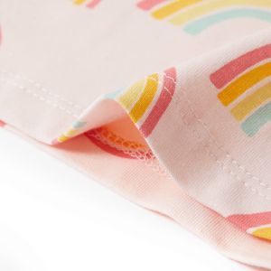 Детска пижама с къс ръкав, меко розово, 104