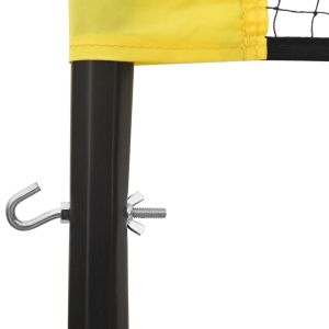 Мрежа за волейбол, жълто и черно, 823x244 см, PE плат