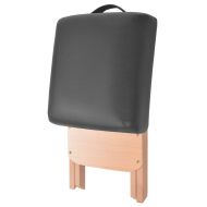 Сгъваема масажна табуретка 12 см дебела седалка черна
