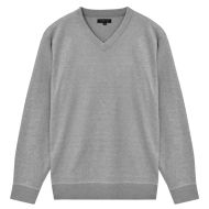 5 бр мъжки пуловери с V-образно деколте сиви XL